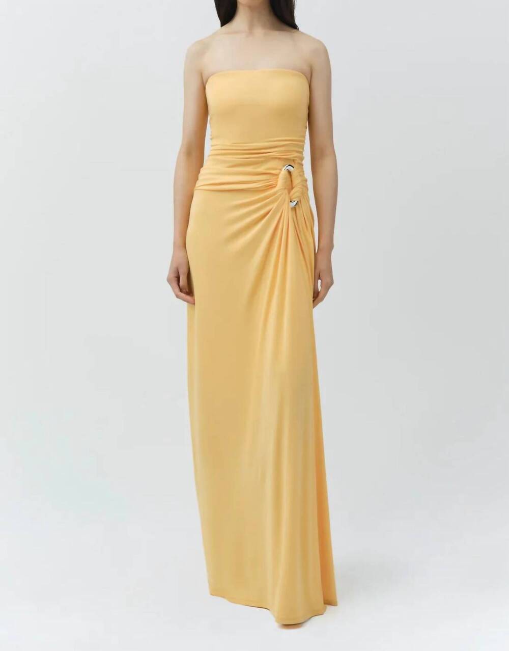 NEW SIMKHAI emma bustier gown in yellow